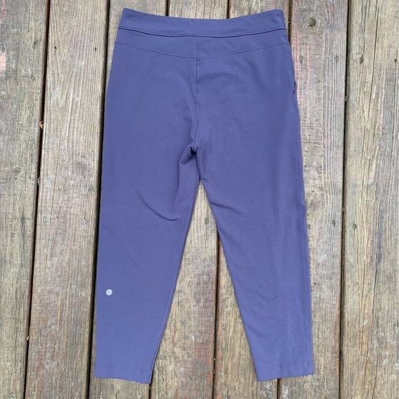 Lululemon Womens Activewear Pants Purple Stretch Pockets Belt Loops Pull On 6 - Picture 4 of 10